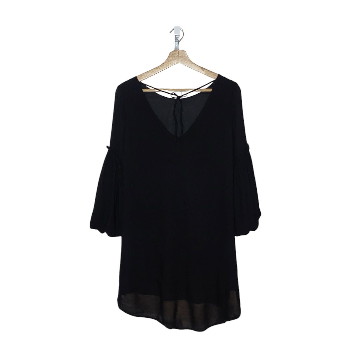 Vestido mujer Forever 21 negro manga globo talla M