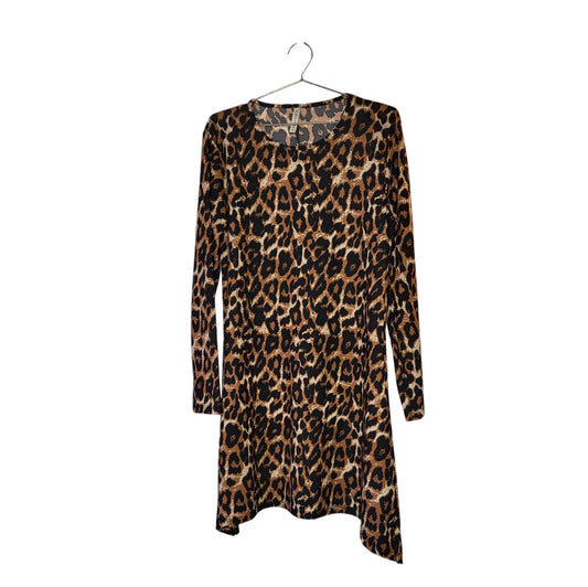 Vestido mujer Gulins Café estampado de leopardo talla M