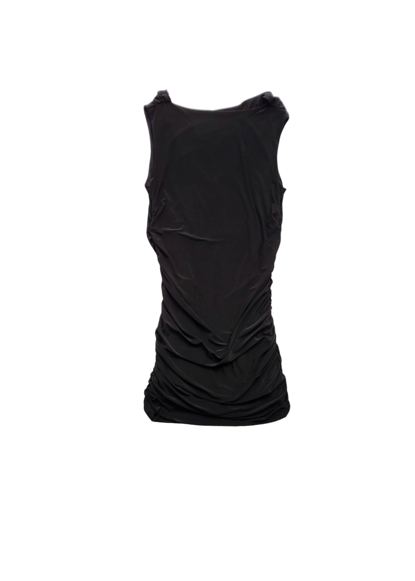 Vestido de fiesta mujer Koaj Negro drapeado sin mangas Largo Midi talla XL