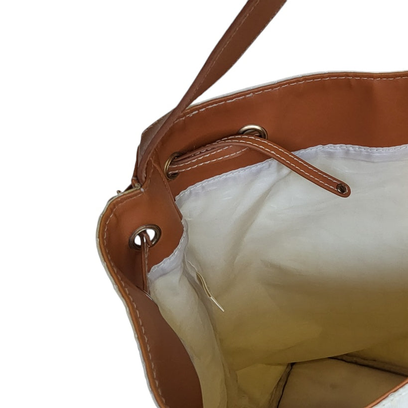 Cartera mujer blanco con camel