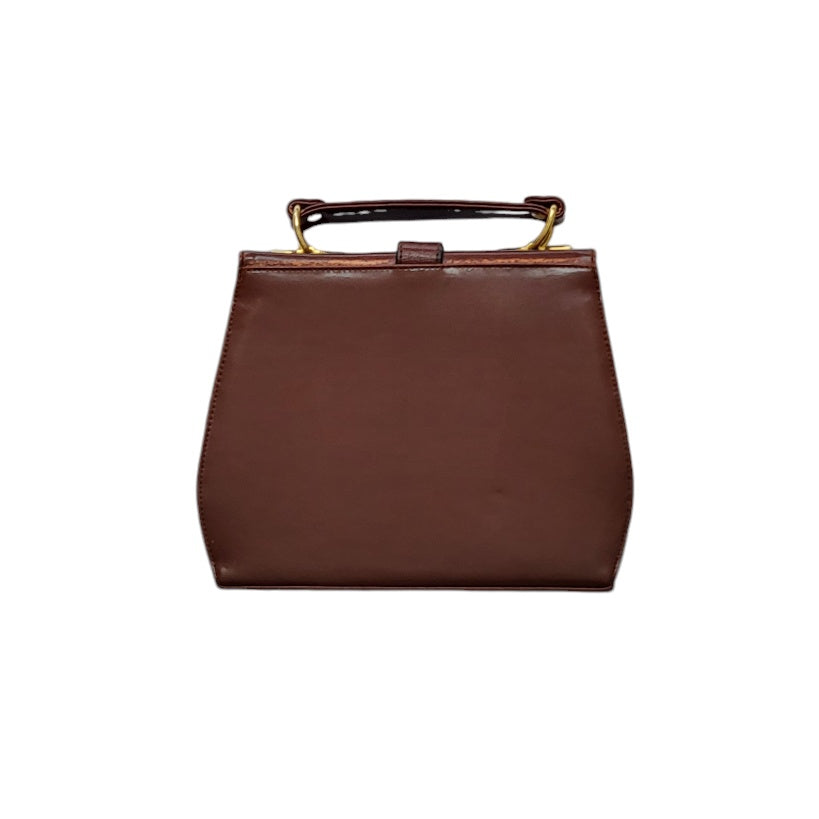 Cartera vintage mujer Briza Classic café tipo baúl