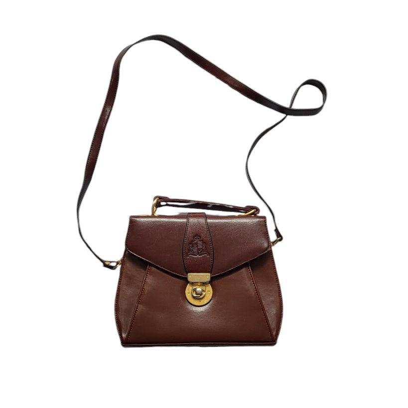 Cartera vintage mujer Briza Classic café tipo baúl