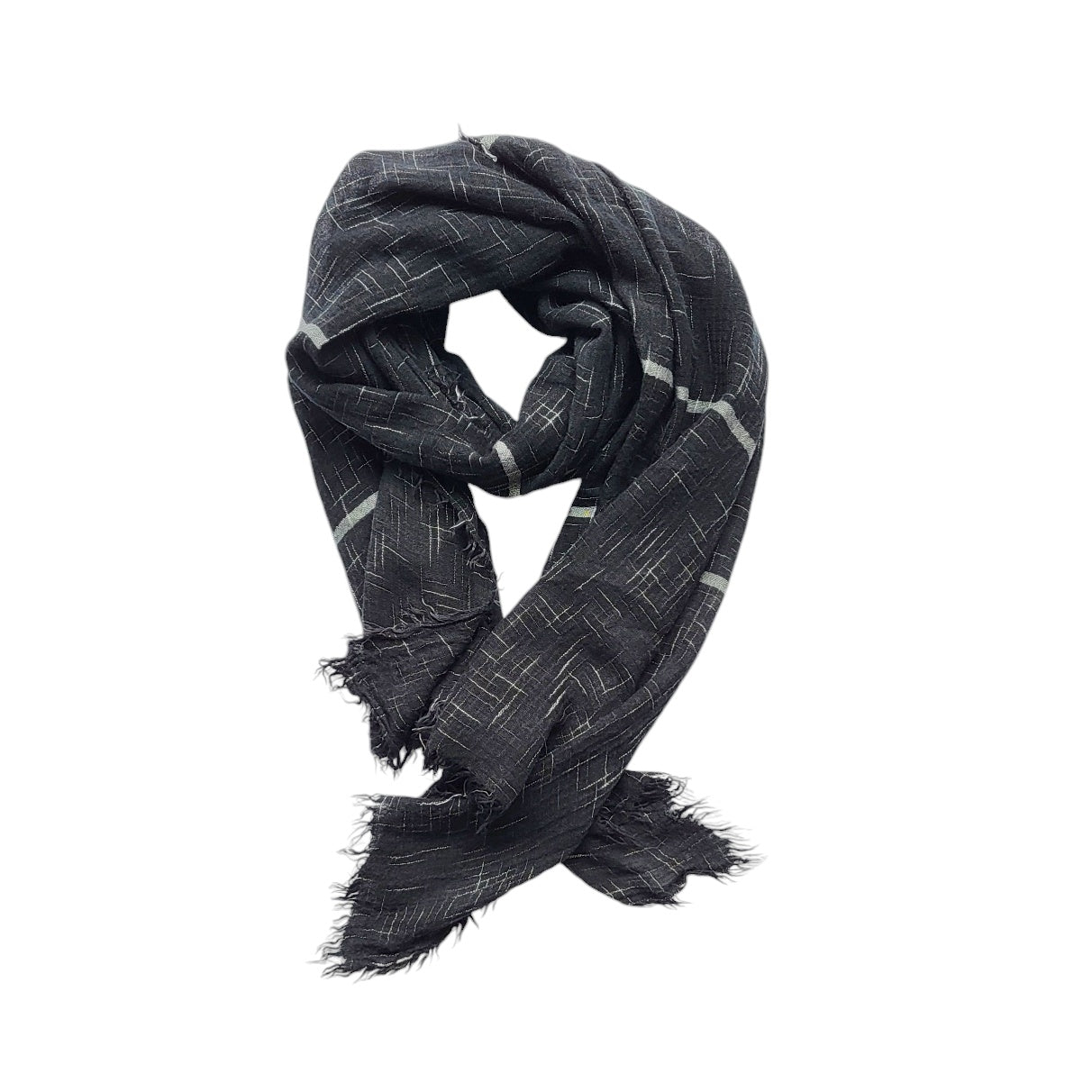 Pashmina mujer negro con rayas